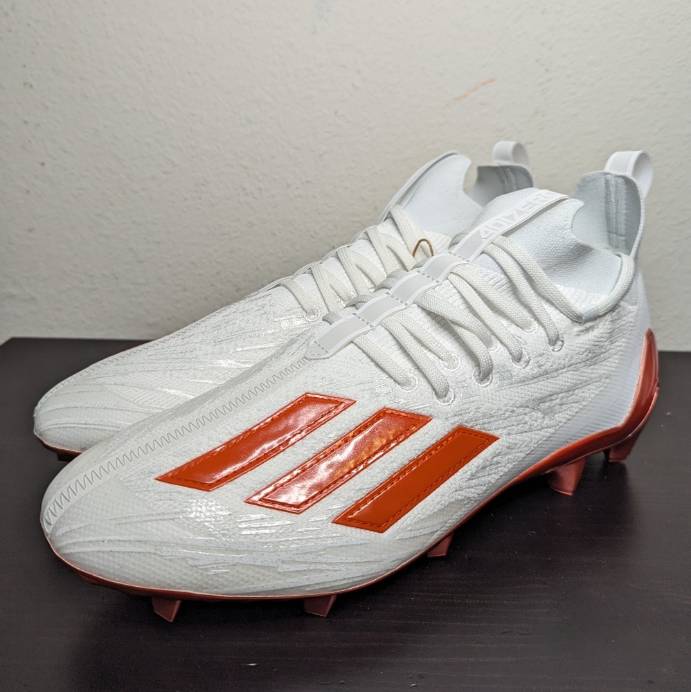 Adidas Adizero PRIMEKNIT Football Cleats HP8742 White/Orange Men’s New
